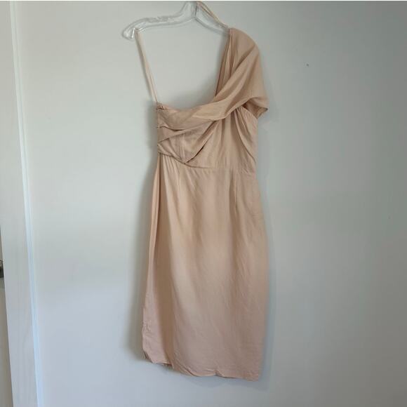 NWT Reiss Riana One-Shoulder Cocktail Dress Light Pink Women’s 4 | Retails $325 - Picture 3 of 7